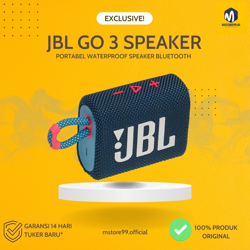 JBL GO 3 Portable Bluetooth Speaker BNIB