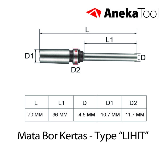 

Promo Bulan Ini Mata Bor Kertas Lihit Uk. 4.0 / 4.5 Mm Murah