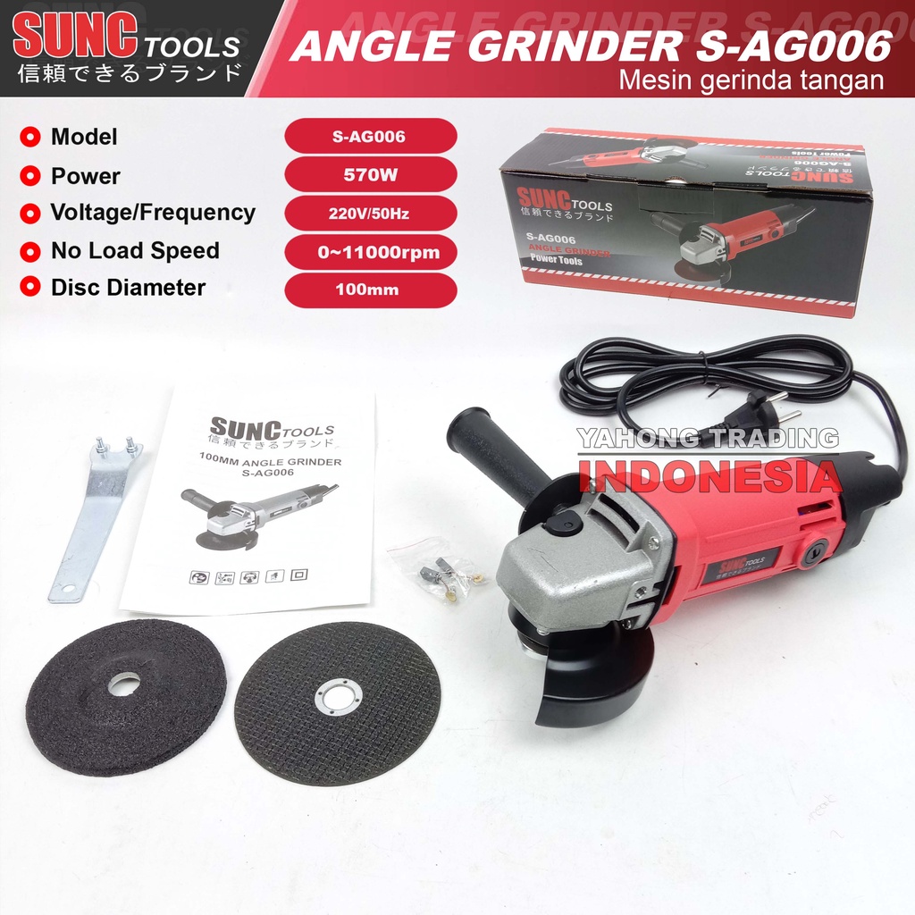 Mesin Gerinda Tangan Gurinda Grinda Angle Grinder SUNC TOOLS