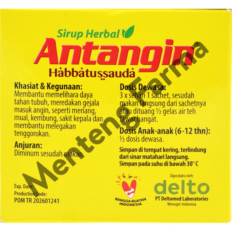 Antangin Habbatussauda 12 Sachet - Sirup Masuk Angin Meriang Mual Pusing