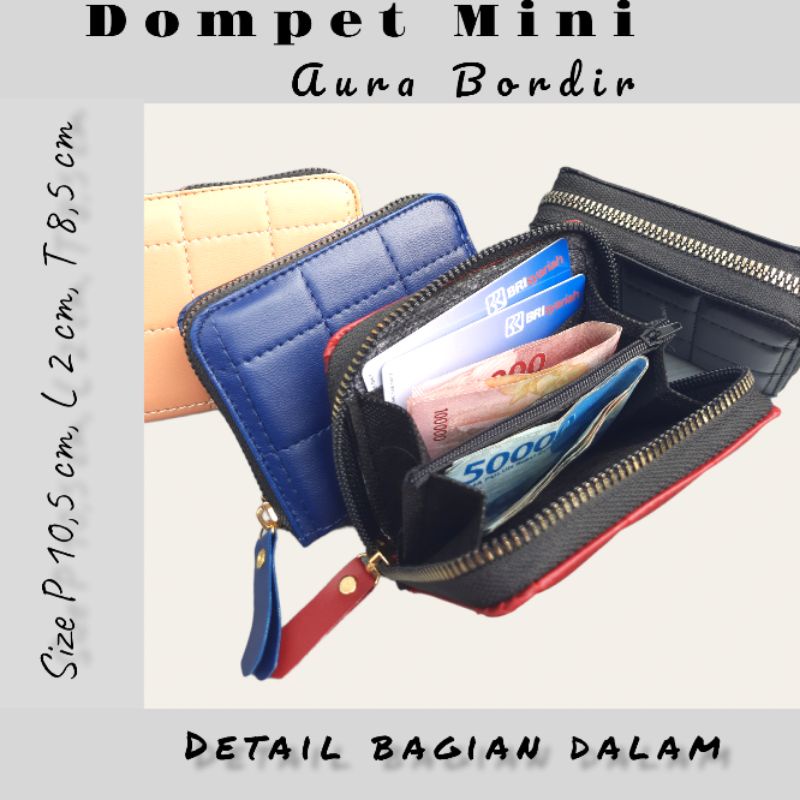 DOMPET MINI AURA EMBOS CANTIK MURAH