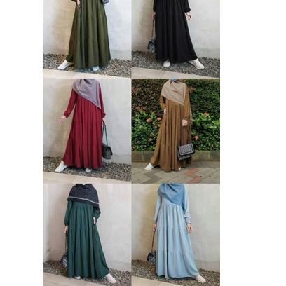 Terlaris GAMIS BASIC  / GAMIS RAYON POLOS / GAMIS PLAIN SUSUN / GAMIS CANDA / GAMIS HITAM POLOS