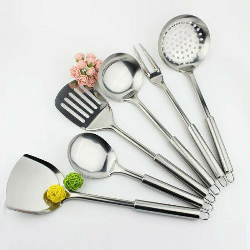 Sutil Spatula Set Stainless GSF-4407 Kitchen Utensil Set Stainless Steel GSF 4407 Set Alat Masak