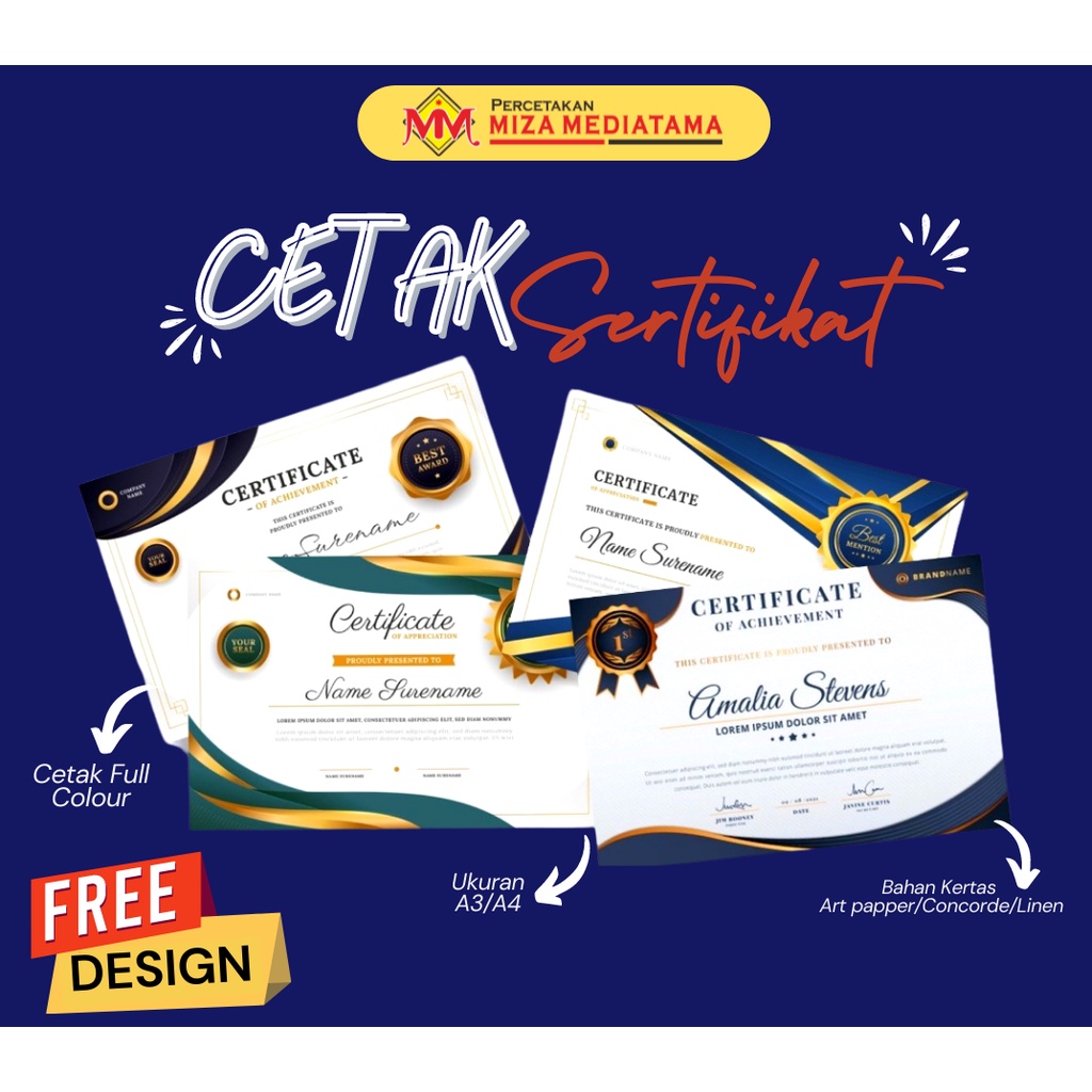 

CETAK SERTIFIKAT UKURAN A4