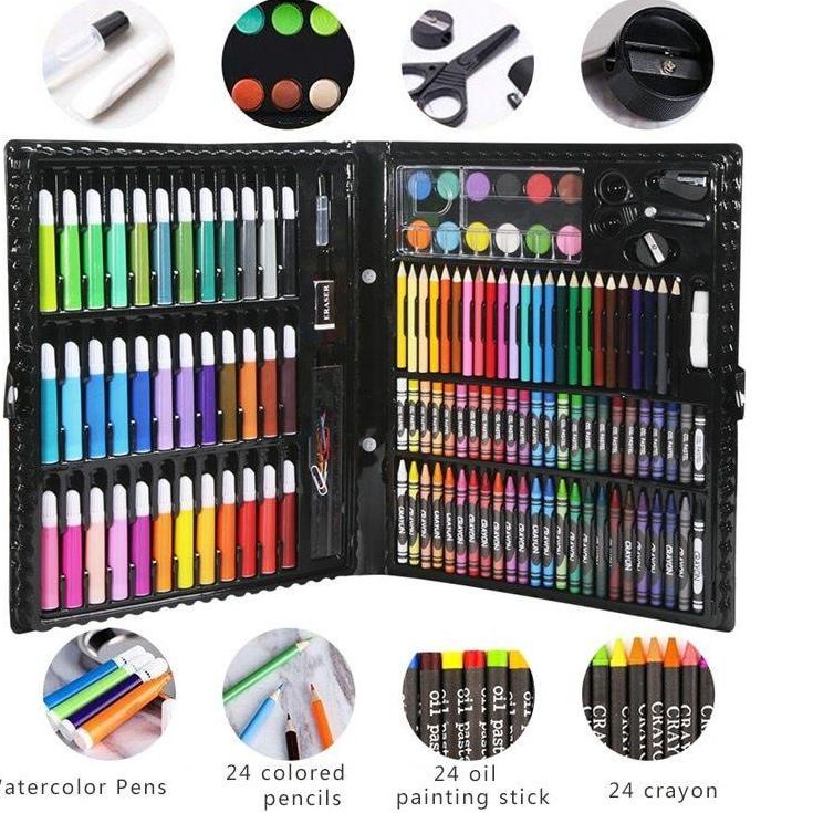 

Pasti Ready crayon set 150 in 1 paket lukis lengkap 150 art set anak