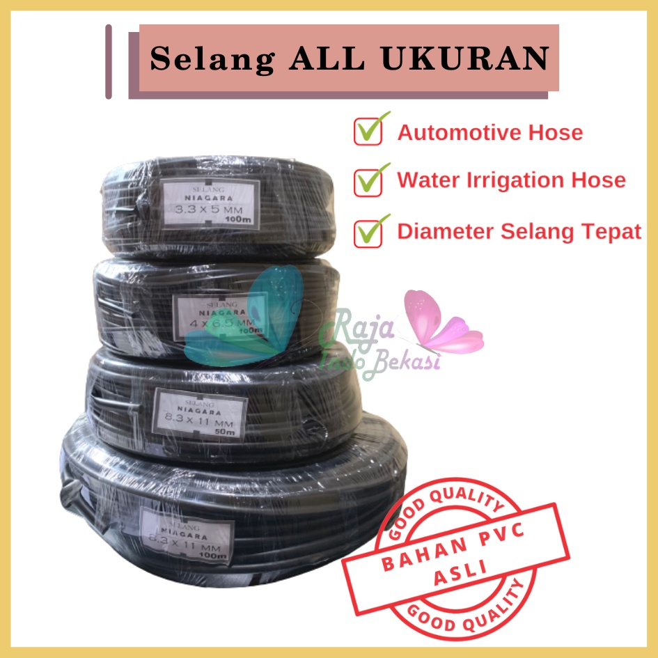 Selang Pe 11mm 16mm 1ROL 50m 100m Kualitas Bagus Fertigasi Irigasi Hidroponik NFT / DFT /Selang PE 8/11 mm-SELANG PE 8 / 11MM ALAT SIRAM HOSE IRIGASI HIDROPONIK FERTIGASI SPRAYER MISTING HDPE TAMAN KEBUN AIR KNAPSACK GENDONG 8 12 MM