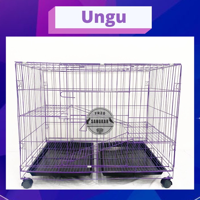 Ready Stock KANDANG KUCING JUMBO SIZE XXL 2 TINGKAT BESI LIPAT TEBAL / KANDANG KUCING KANDANG