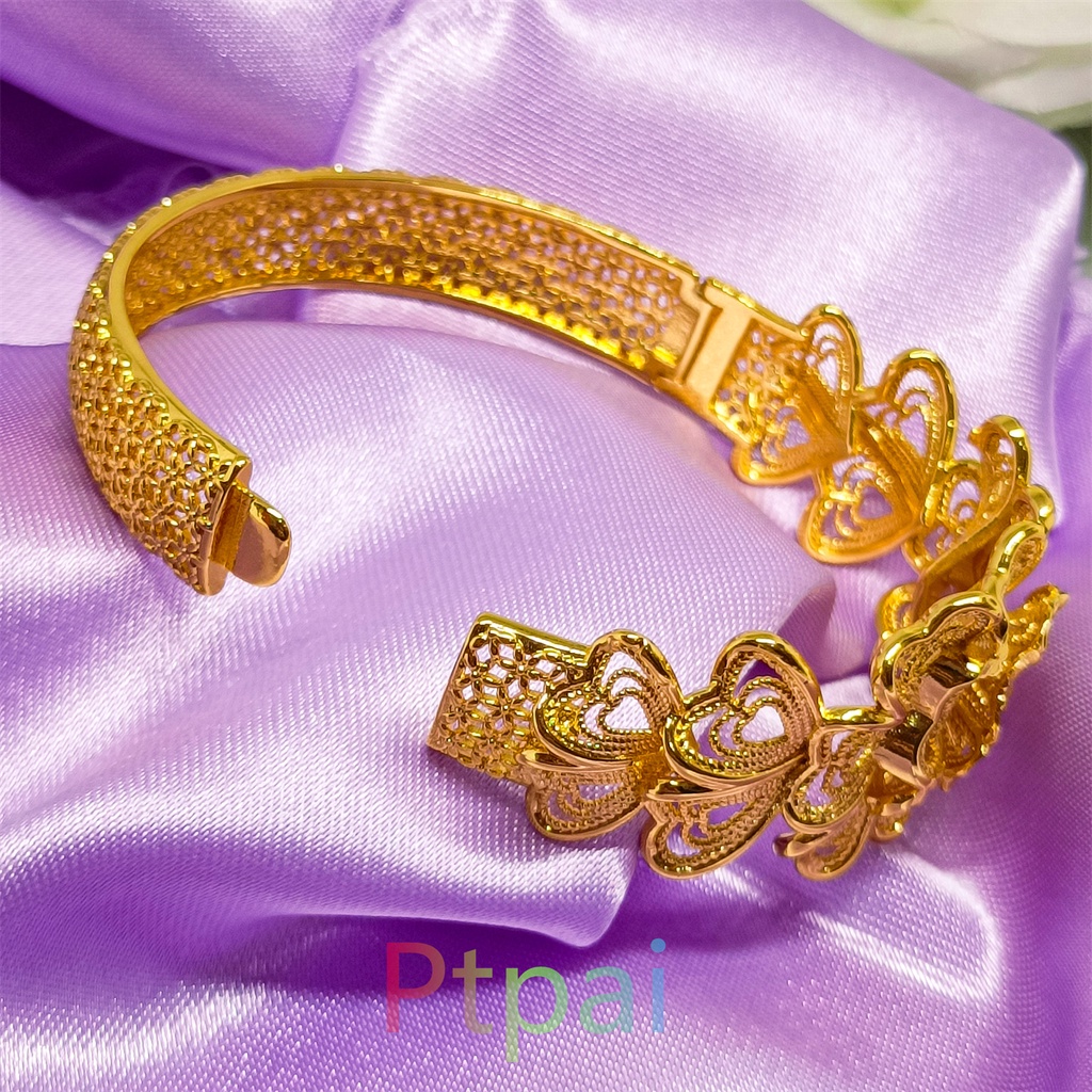 Gelang tangan Keroncong terbaru fashion perhiasan lapis Emas 24k xuping