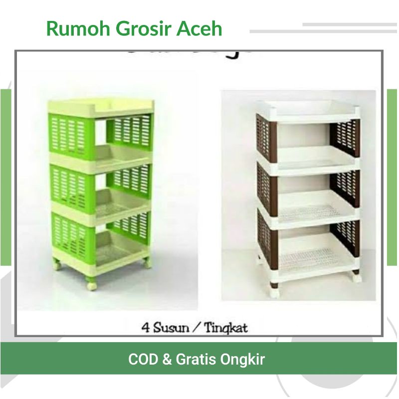 [ACEH] RAK SERBAGUNA 4 TINGKAT BAHAN KUAT / RAK YOYO