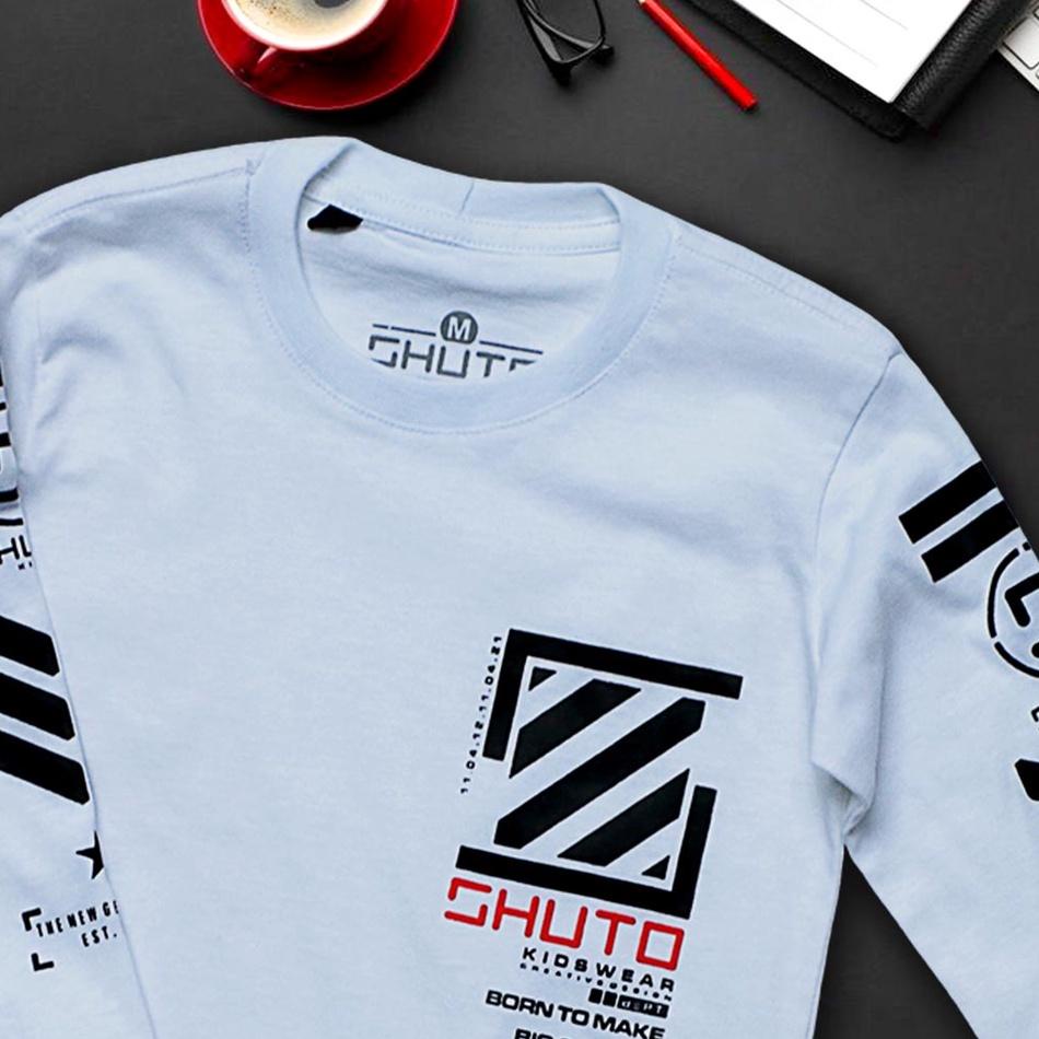 Tren Terbaru Baju Kaos Anak Laki Laki Lengan Panjang 1-12 Tahun Warna Putih/Baju Anak Laki Laki/Kaos