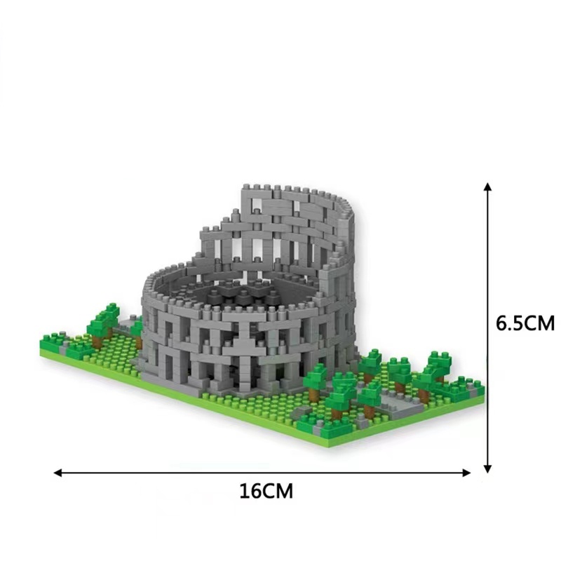 Mainan Miniatur Balok Bangunan Partikel Kecil Untuk Ruang Tamu