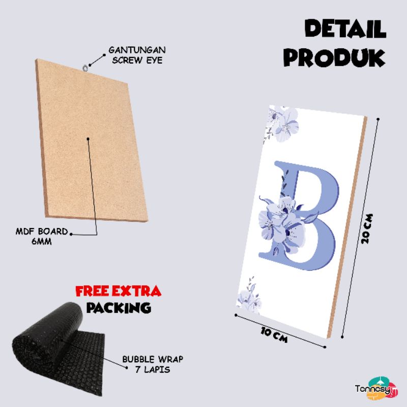 TENNESY HIASAN DINDING KUSTOM NAMA ALFABET HURUF FONT INISIAL TEXT REQUEST WALL DECOR PAJANGAN KAYU DEKORASI DINDING KAMAR TIDUR RUMAH