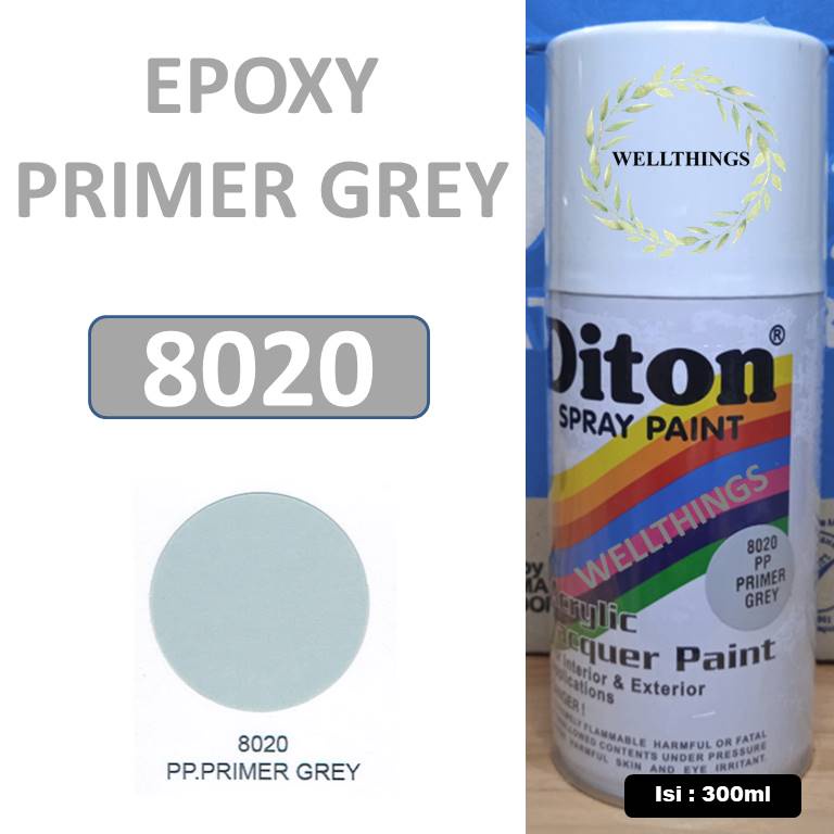 Jual Cat Pilox DITON PP PRIMER GREY 8020 300ml warna abu poxi foksi pilok sepeda motor mobil