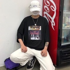 BRIGO Kaos Oversize Itachi Uchiha Crowd Anime II Kaos Oversize Print DTF II Kaos Jumbo Size Pria &amp; Wanita