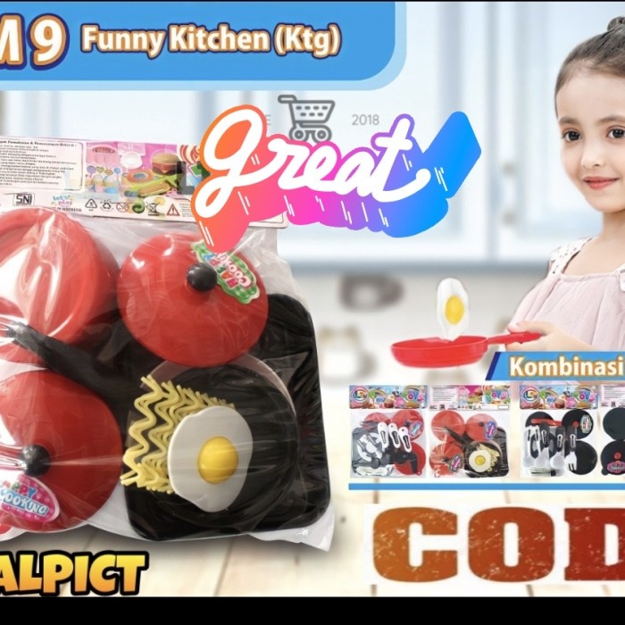 Mainan Anak Masak Masakan Mie Telor Ceplok/Dapur Set/Cooking Set