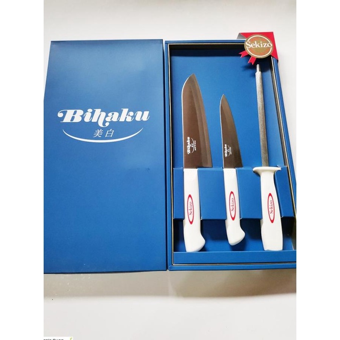 [COD] Pisau Dapur Bihaku Set Jepang (isi 3) / Pisau Dapur / Pisau Jepang TERBAIK Kode 1350