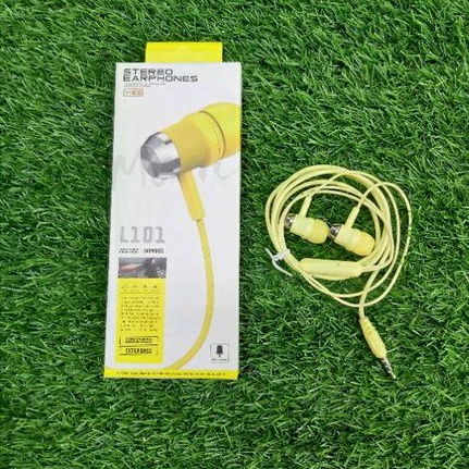 Headset Earphone Stereo Earphones Macaroon Warna Warni L101 Exra Bass Deep,powerfull Sound Stage