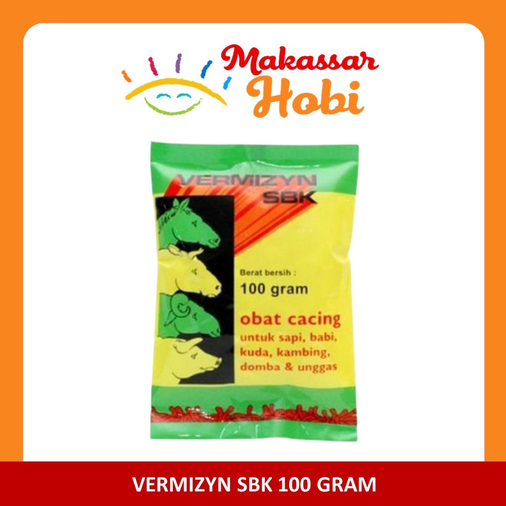 Vermizyn SBK 100gr Obat Cacing Sapi Kuda Kambing Domba Unggas Medion