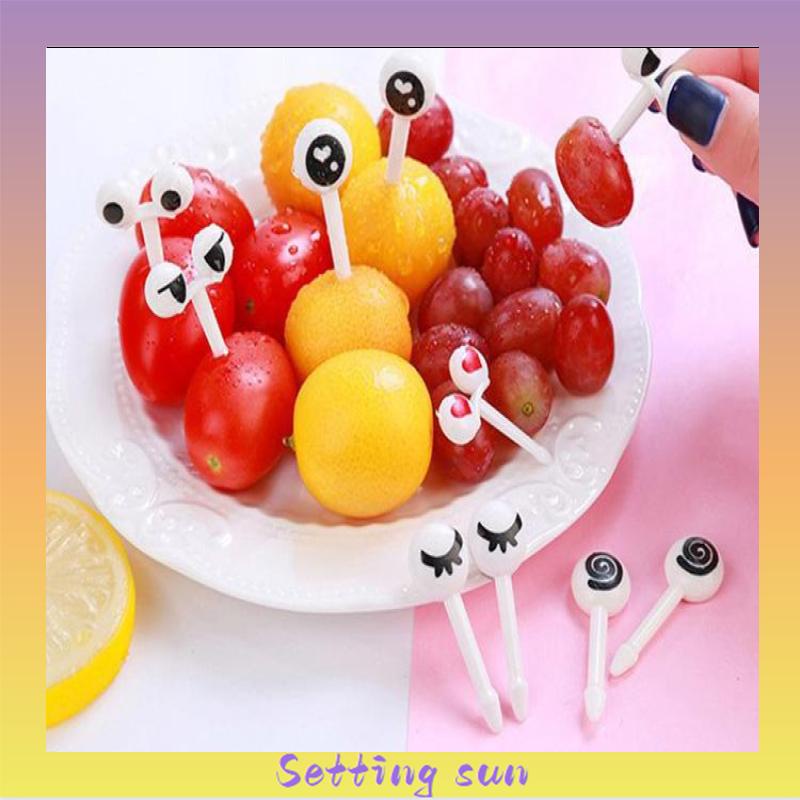 10pcs Animal Fruit Fork Mini Cartoon Children Snack Cake Dessert Food Fruit Pick Toothpick Lunches Decor TN