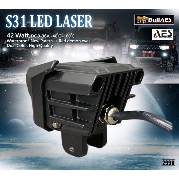 Lampu Tembak Laser S31 LED Devil Eye Sorot hi loo beam SEPASANG
