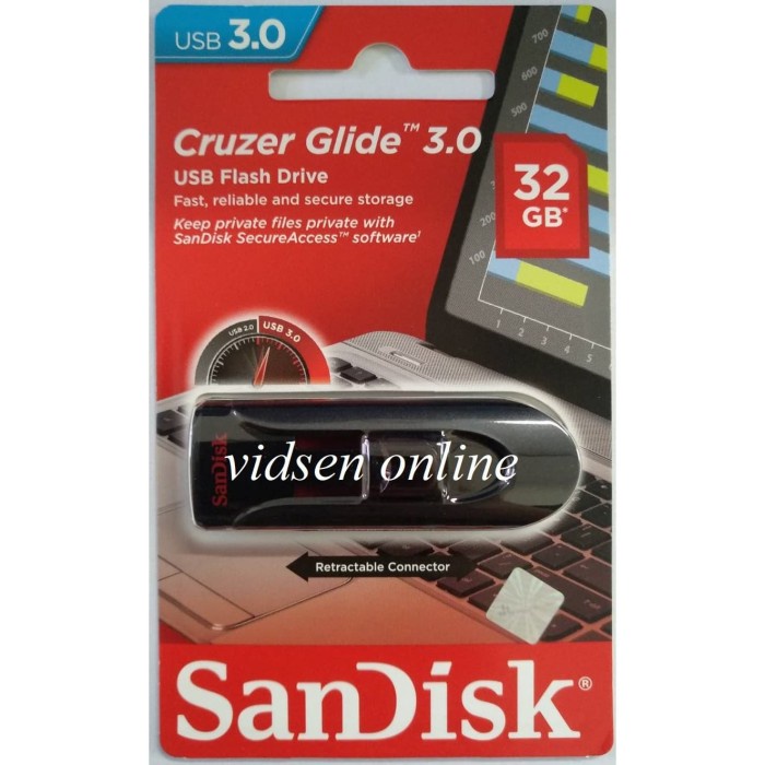 SANDISK CRUZER GLIDE CZ600 USB FLASHDISK / FLASH DISK 32GB USB 3.0