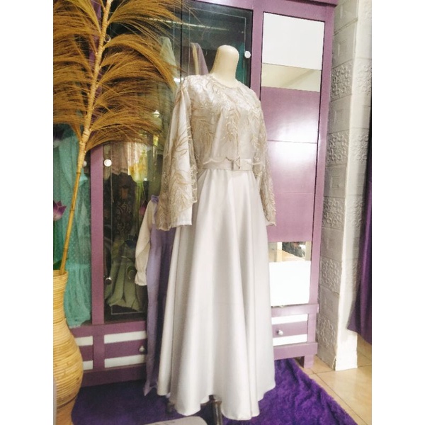 Jasa jahit Dress brukat muslimah/bridesmaid