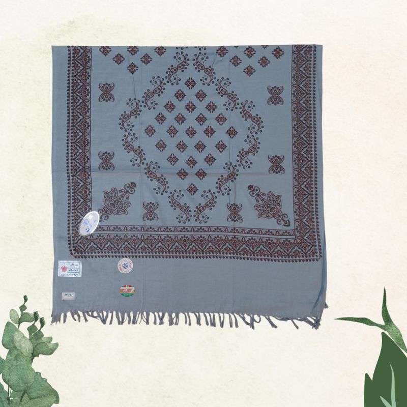 Sorban Kashmiri Print Motif Bordir Abu / Sorban Sablon India Abu