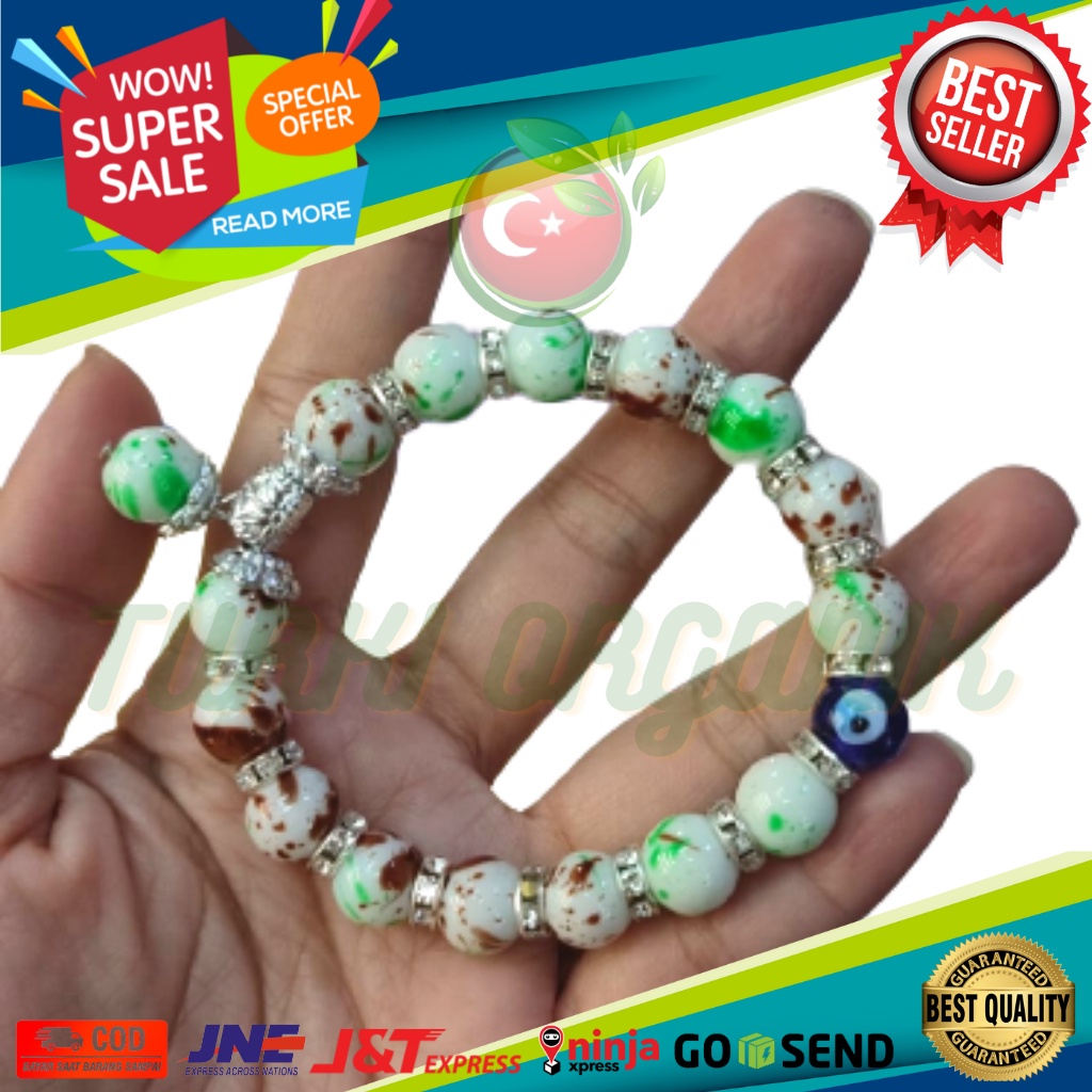 GELANG KERAMIK ASLI TURKI 100% GELANG MATA BIRU (BLUE EYES) ORIGINAL TURKEY | GELANG NAZAR BONCUK CANTIK ORIGINAL TURKIYE