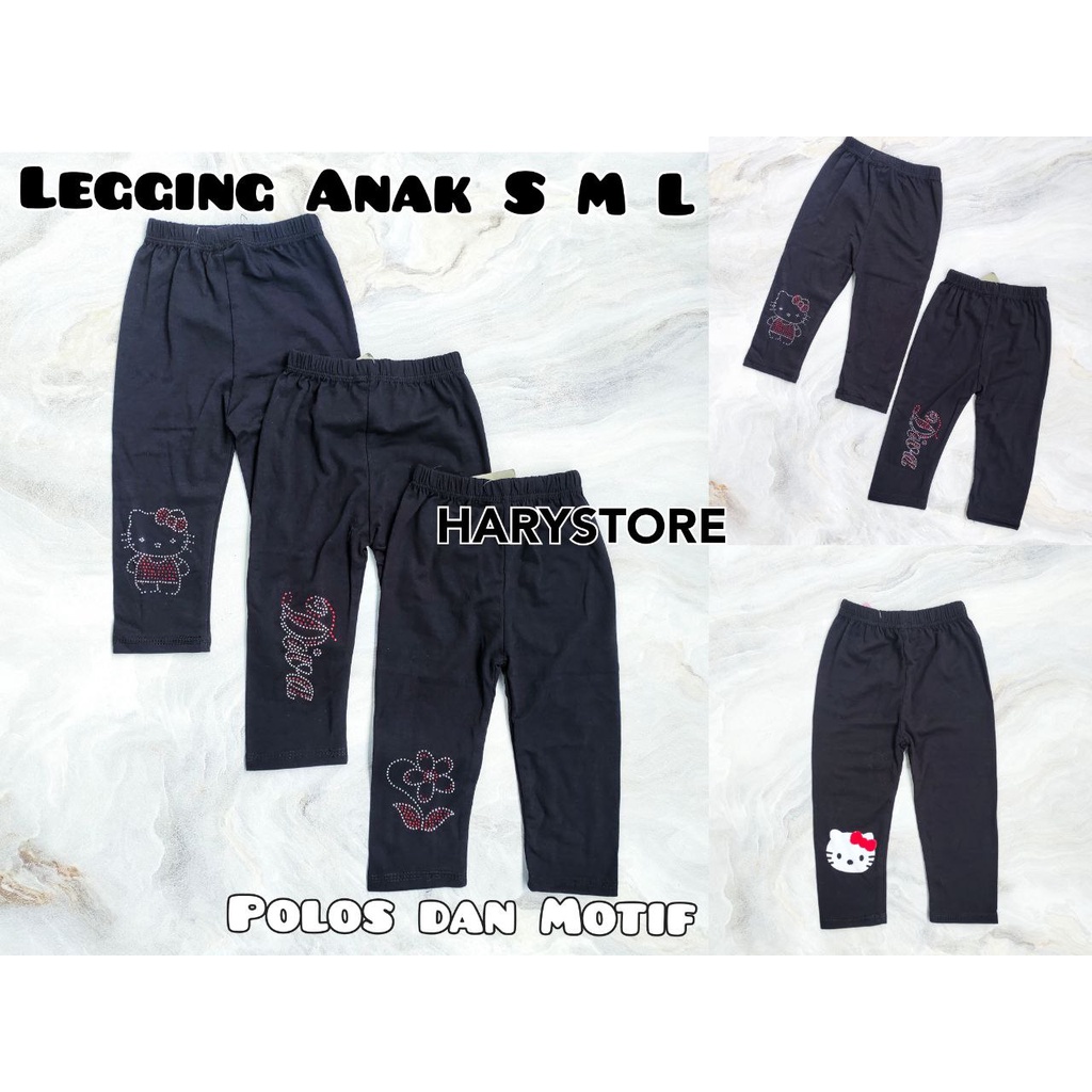 Celana Legging Leging panjang anak 1-3 tahun S M L celana panjang anak murah polos dan motif murah lucu harian