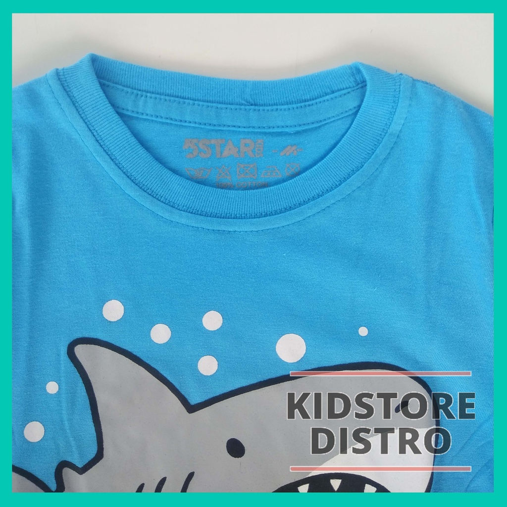 Baju Kaos Anak Laki Laki Perempuan Karakter Shark Lucu Terbaru Distro