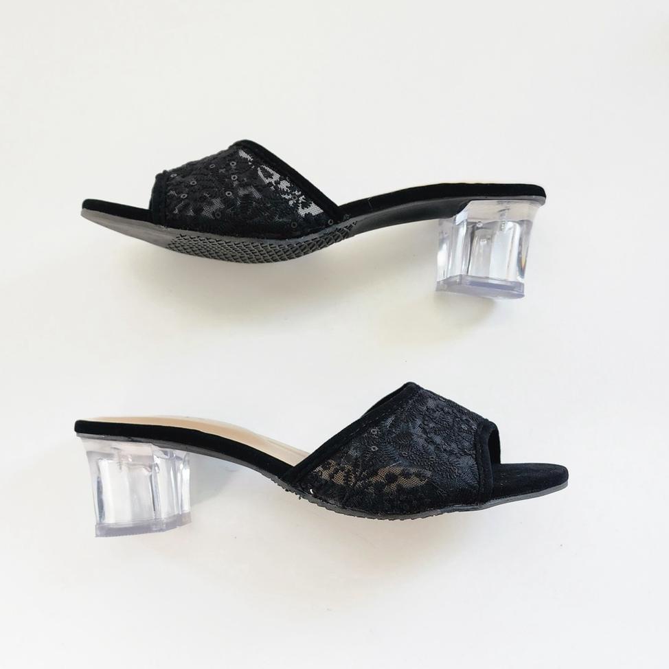 Seloove - Shakila Sandal Heels Pesta / Heels Kaca / heels kaca 5cm / heels kondangan / heels brukat 