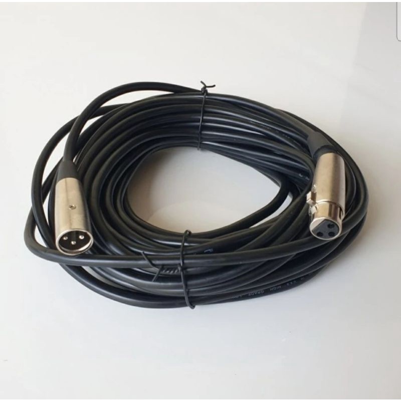 Kabel Mic 10 Meter Canon to Canon Male to Female 3 Pin