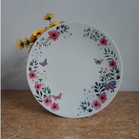 01142 Piring Makan Keramik Motif Shabby  / Piring Keramik / Piring Makan Keramik / Dinner Plate / Pi