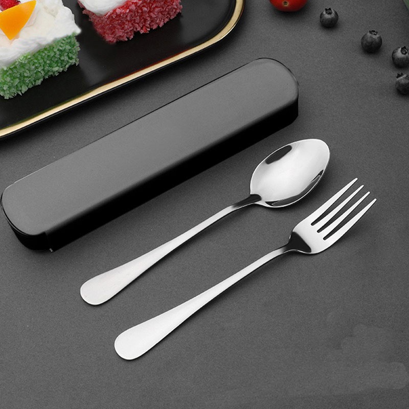 Sendok Garpu Sumpit set Stainless Steel 304 Tebal Food Grade BOX 2pcs/3pcs