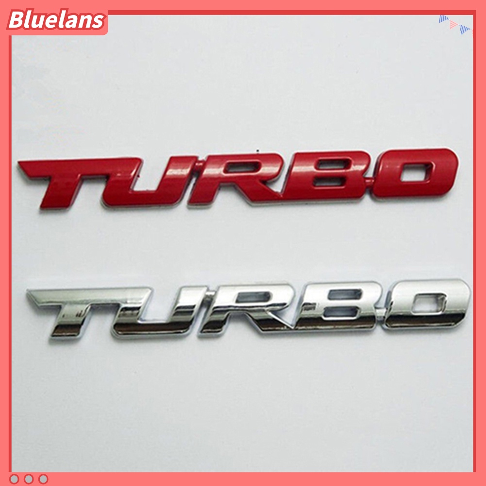 Stiker Lencana Emblem Turbo 3D Bahan Logam Alloy Untuk Dekorasi Mobil Motor