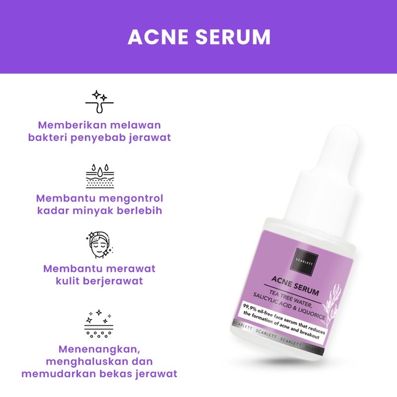 SCARLETT WHITENING SERUM ACNE / SERUM JERAWAT SCARLET