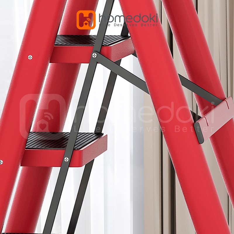 Tangga Rumah Lipat Tangga Besi Lipat 3/4 Step Household Steel Ladder/ Tangga Lipat Aluminium 4 Step Premium Ladder