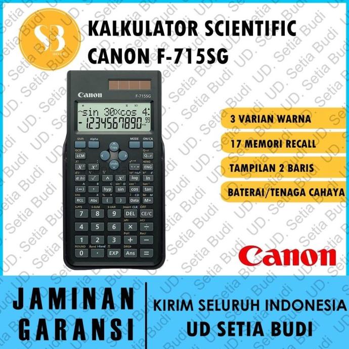 

KALKULATOR SCIENTIFIC CANON F-715S ASLI DAN BERGARANSI E8576TRB