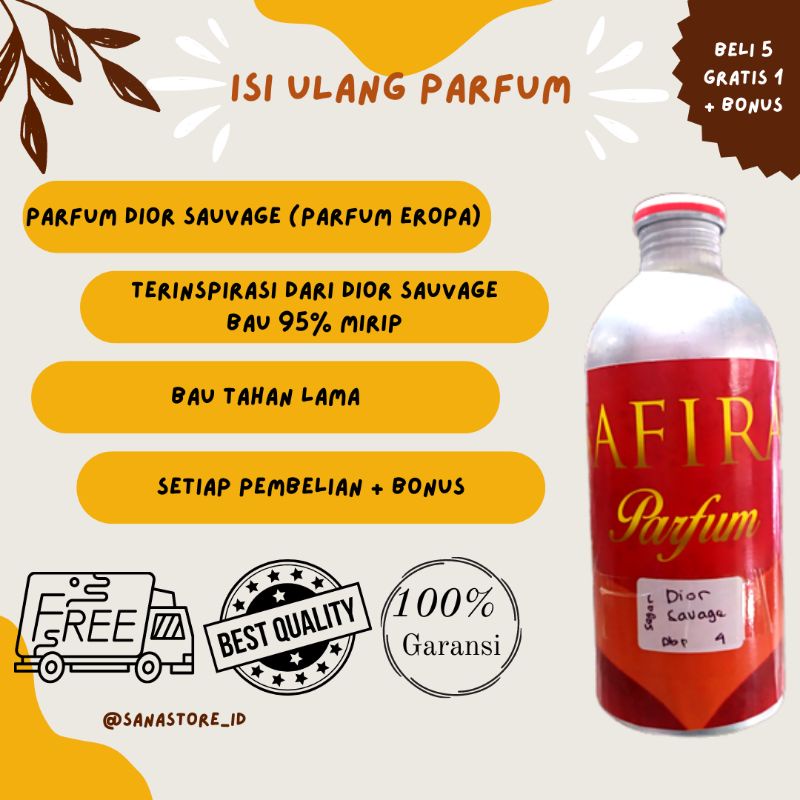 PARFUM COWOK/PARFUM INS BY.DIOR SAUVAGE/PARFUM REFILL/TAHAN LAMA ±3-5JAM