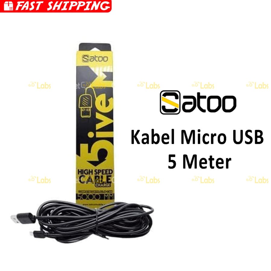 Satoo Kabel Data Micro USB 5 Meter for IP Camera &amp; All USB Devices