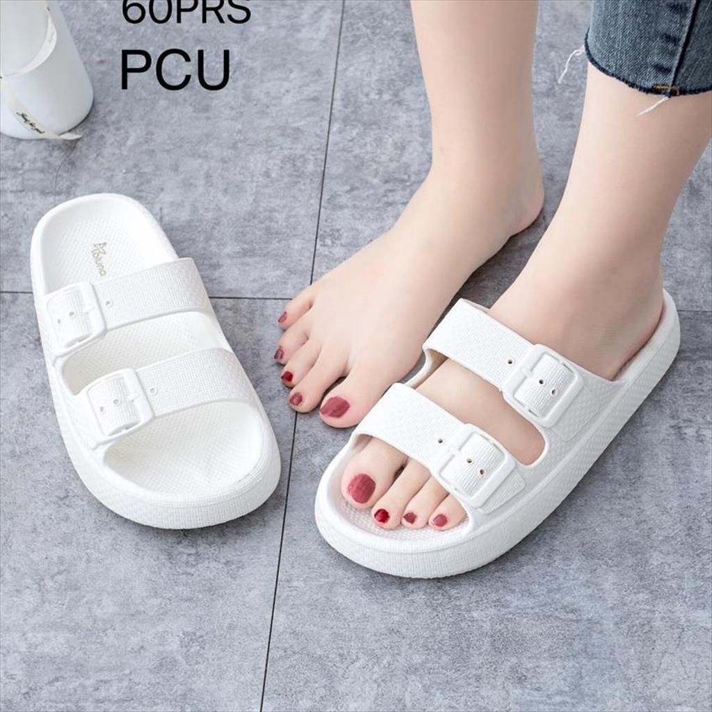 Sandal Slop PCU Jelly Karet Ban 2 Motif Gesper Tebal Sporty Trendy mky 1988-d1 36-41