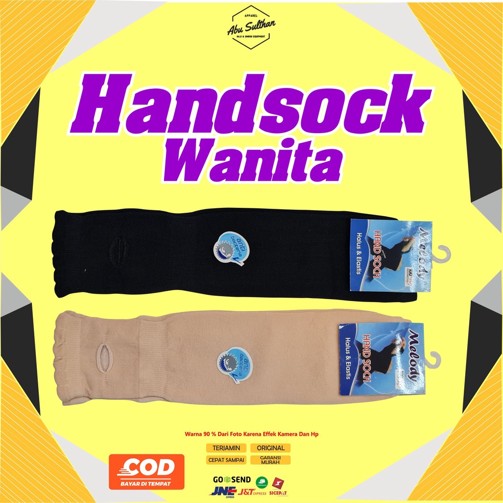 Handsock Manset Tangan Tebal Berkualitas/ Manset Tangan Polos/ Sarung Lengan Handsock Bolong Wanita Hitam