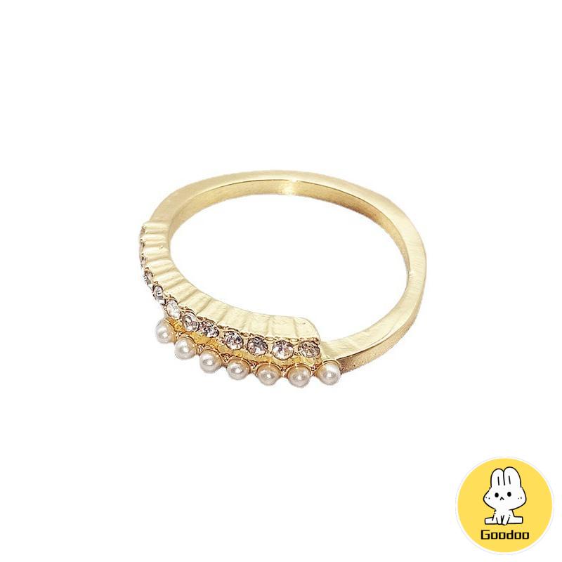 Fashion Desain Pembukaan Cincin Mutiara Sederhana Cincin Jari Telunjuk yang Dipersonalisasi -Doo