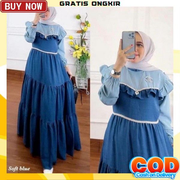 Dress Pesta Kondangan Long Dress Wanita Murah Maxy Drees Remaja Dewasa Drees Muslim Dres Mewah Premi