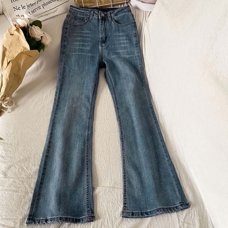 New Korean Cutbray Jeans/ Seksi Highwaist Celana Jeans Panjang Wanita