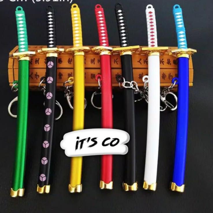 Wow Murah Meriah.. COD | Keychain Miniatur Pedang Zoro Anime One Piece | Gantungan Kunci | Action Fi