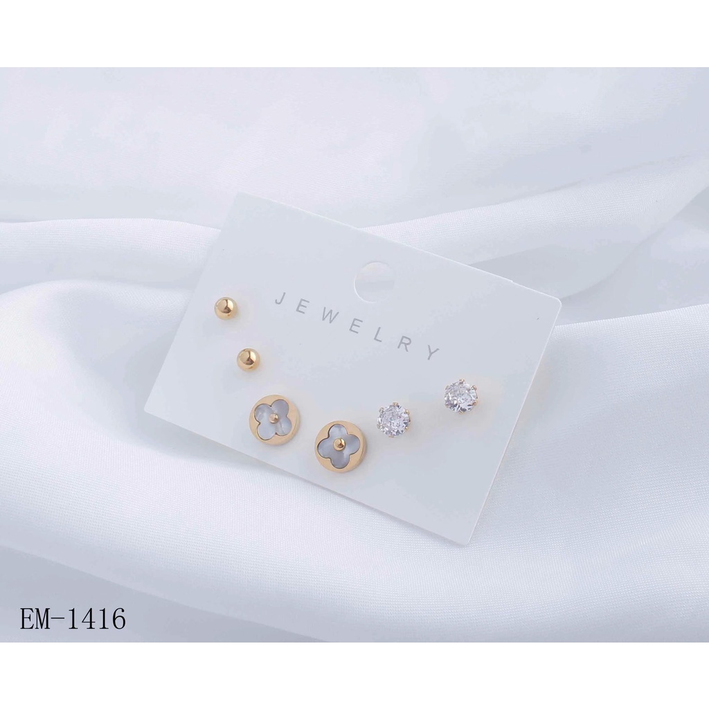 Anting Titanium Permata Perhiasan Fashion 7943/1416