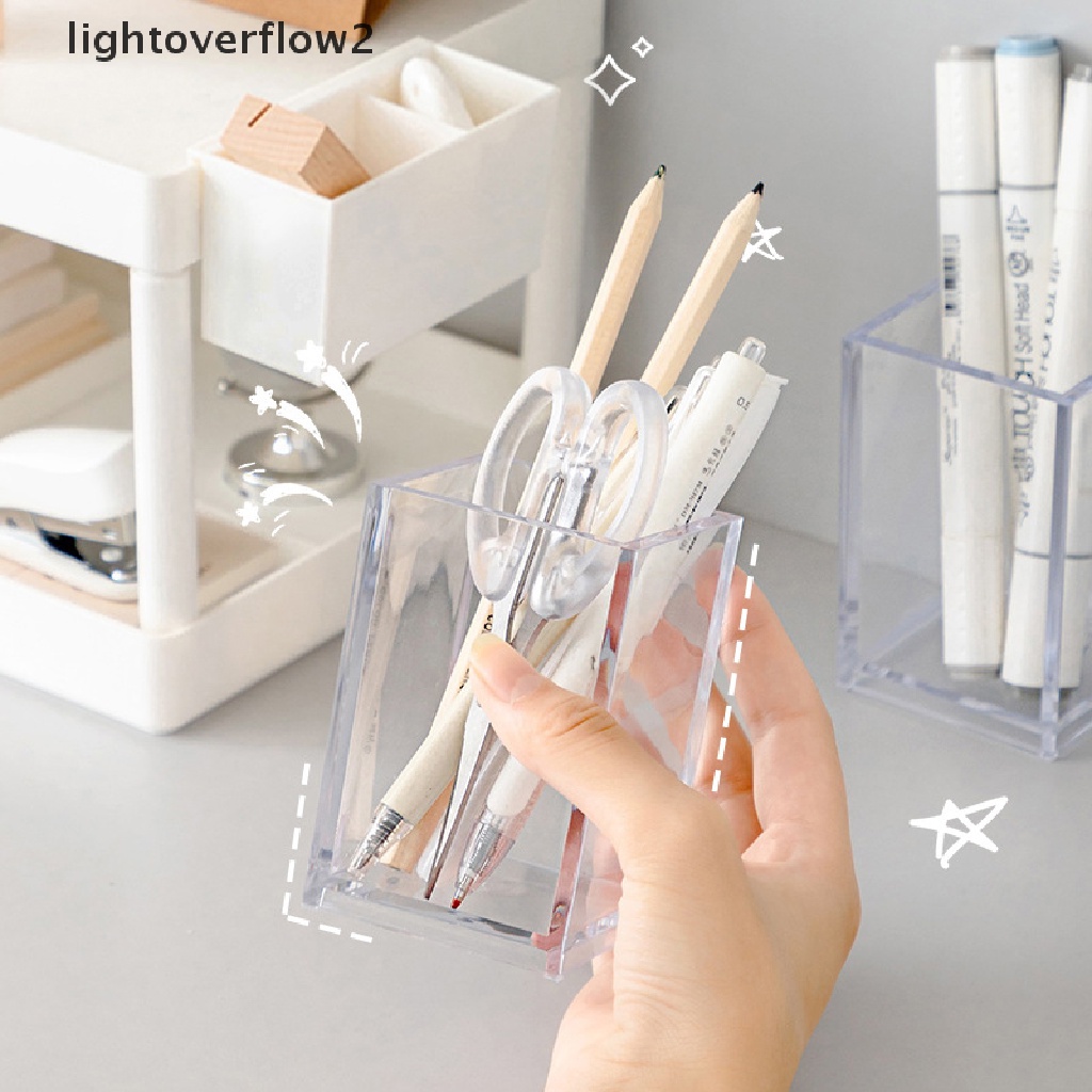 (lightoverflow2) Stand Holder / Organizer Pen / Pensil / Brush Makeup Untuk Meja Kantor / Sekolah