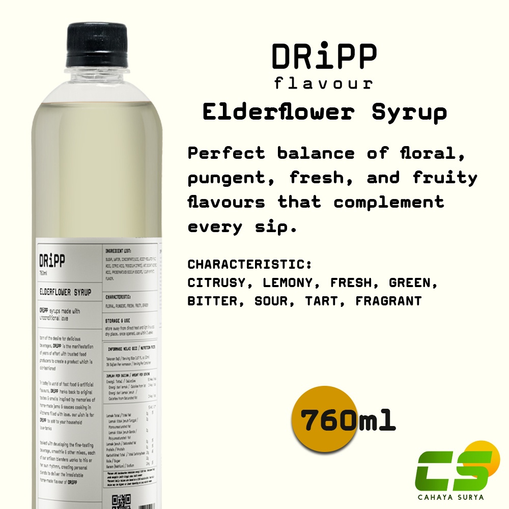 

Dripp Sirup / Syrup - Elderflower Syrup 760 ml