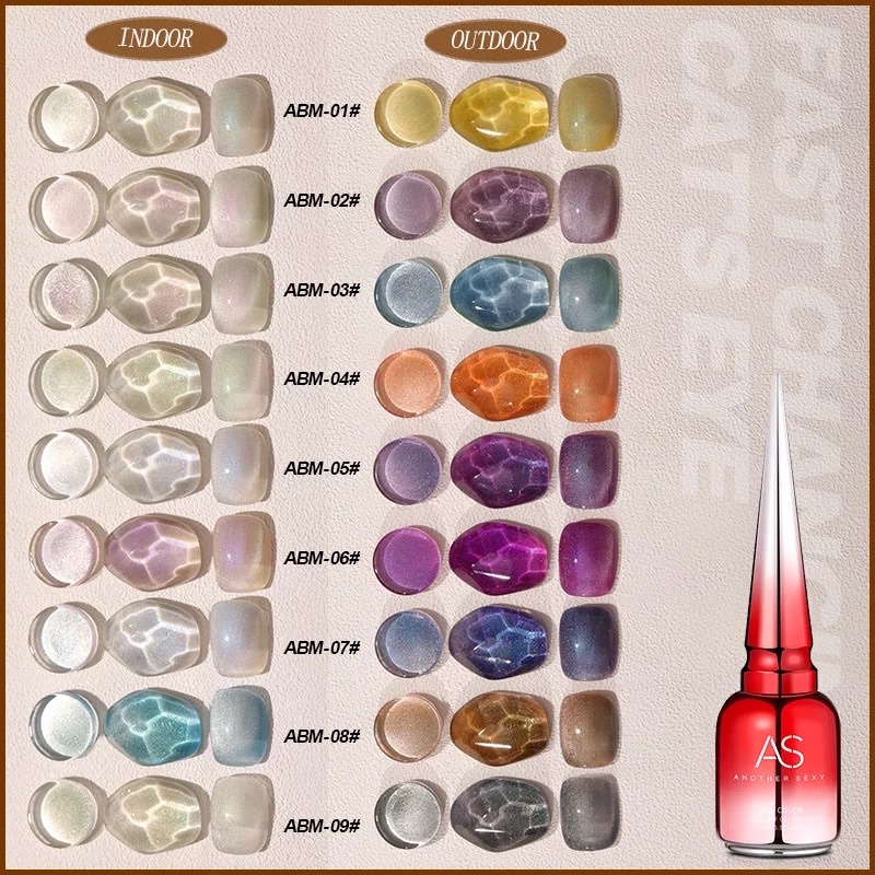 AS ABM Fast Light Cat Eye Nails Polish Gel KUTEK GEL 15ml Soak Off UV Gel